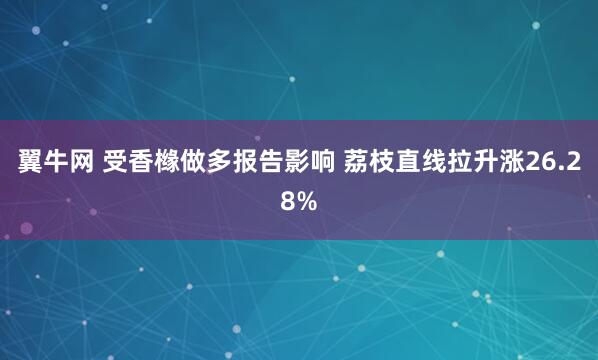 翼牛网 受香橼做多报告影响 荔枝直线拉升涨26.28%